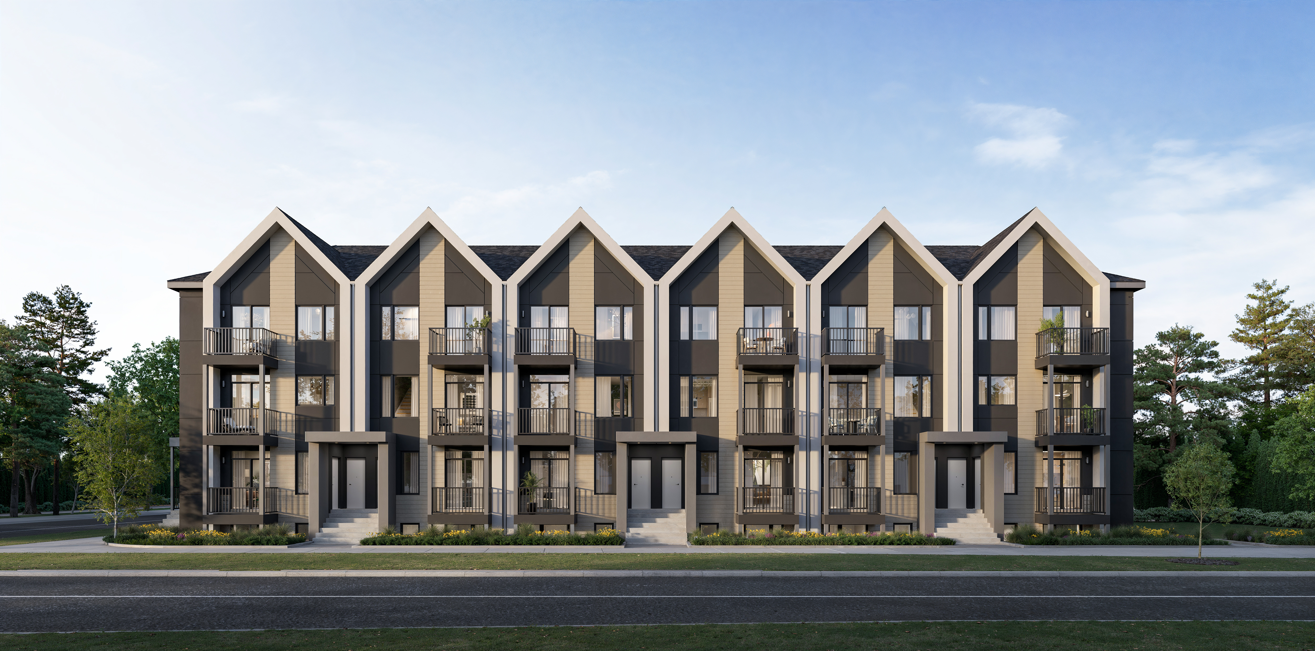 Aura Townhomes Architectural Exterior